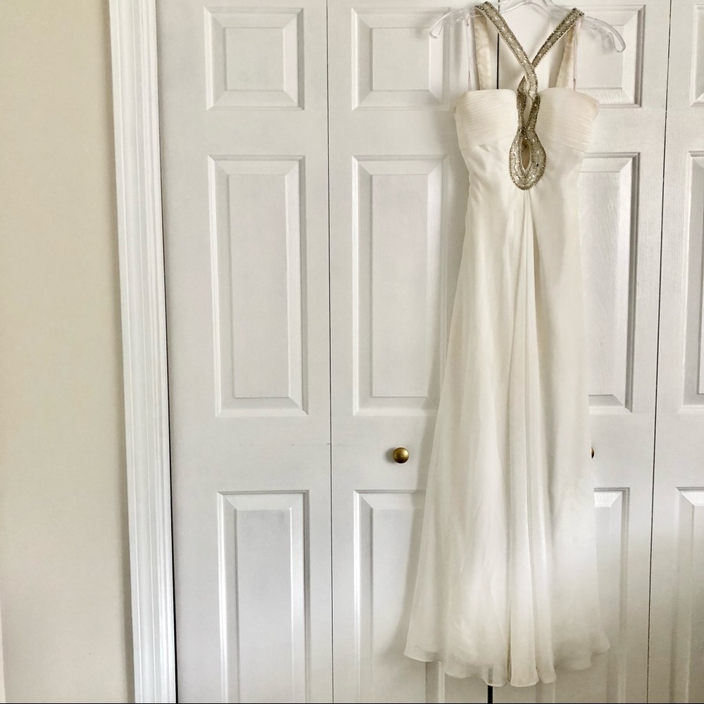 Xcite Formal Prom Dress in White, Size 0